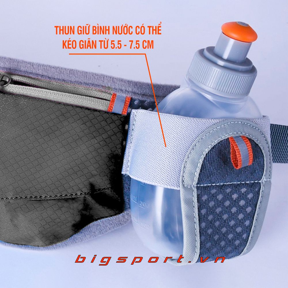 Túi đeo bao tử thể thao GoodFit GF109RB màu đen xám