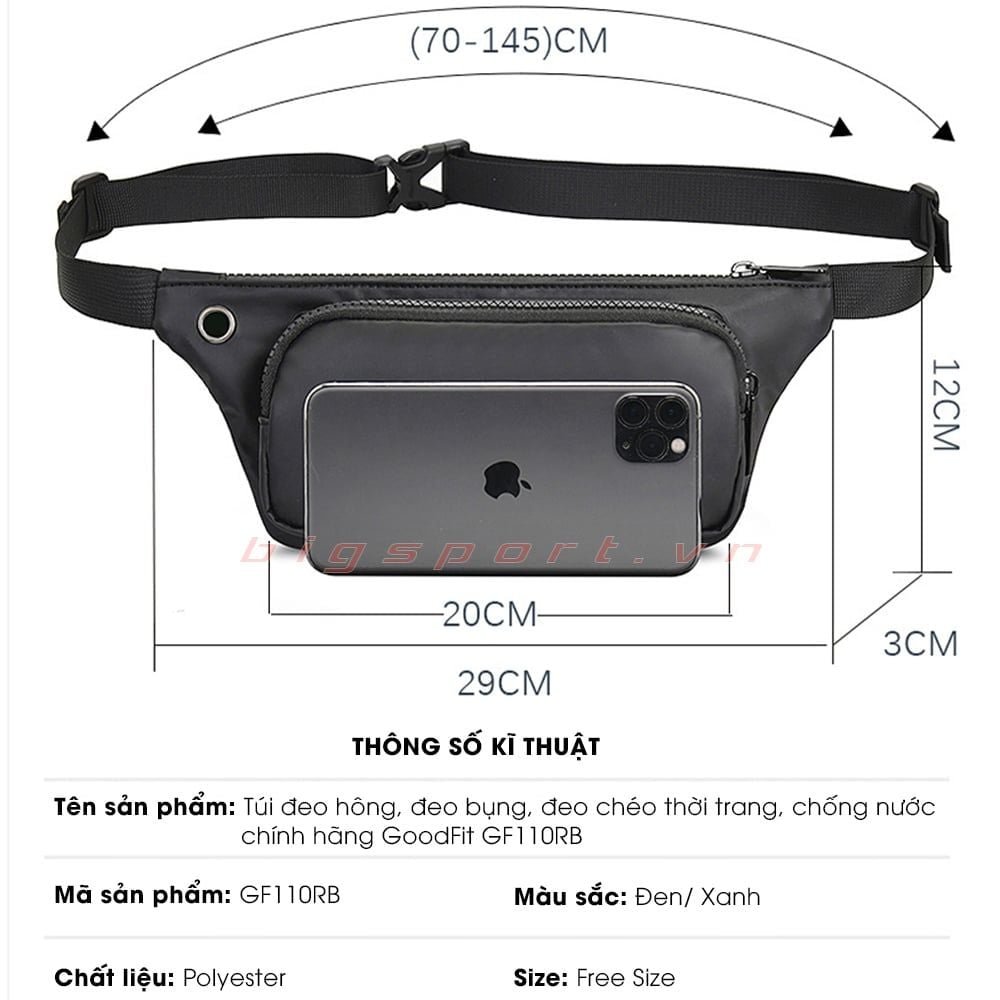 Túi đeo bao tử thể thao GoodFit GF110RB