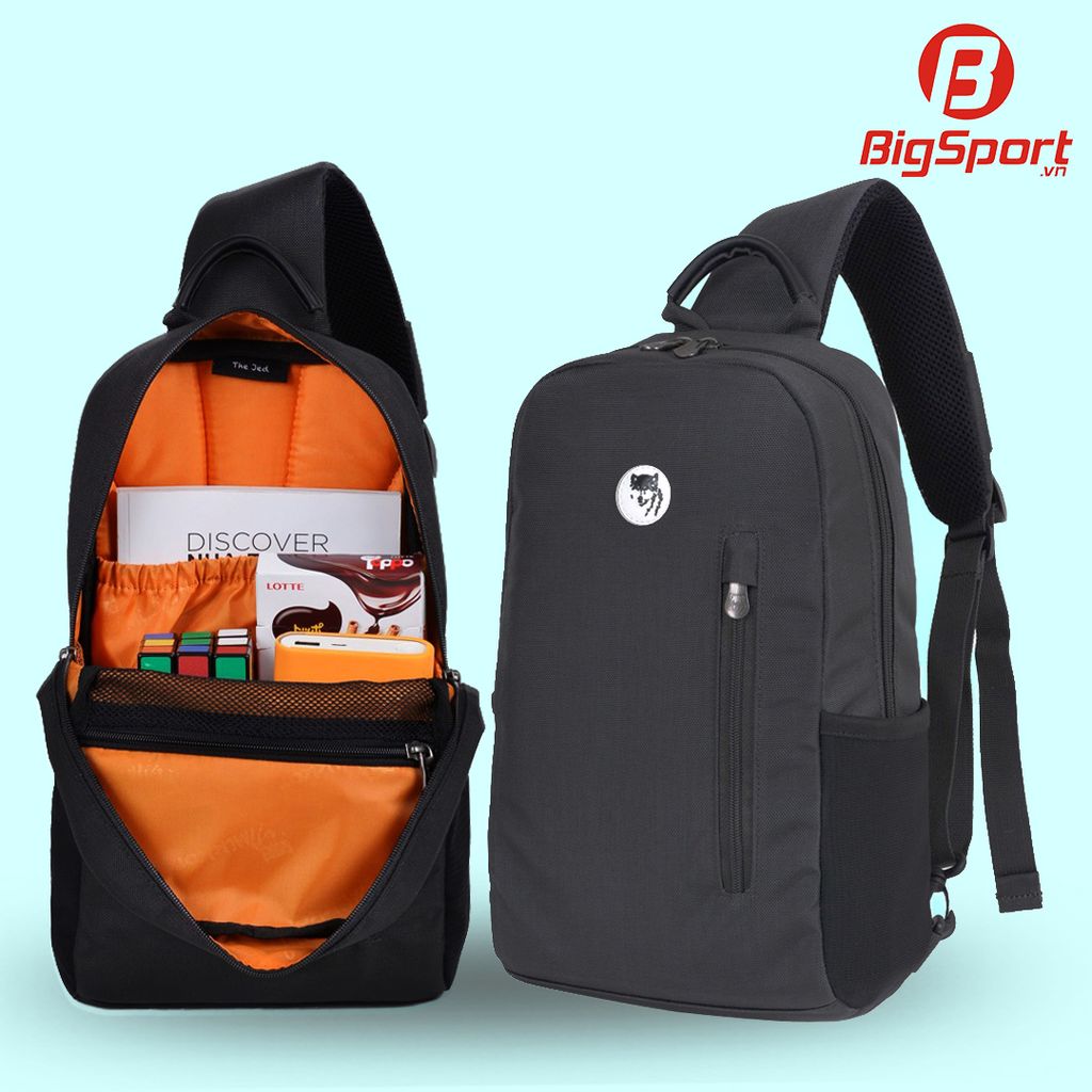 Túi đeo chéo thể thao Mikkor Jed chính hãng màu than chì