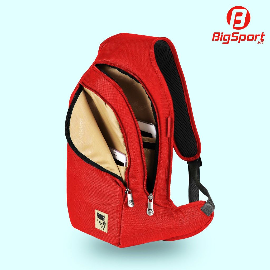 Túi đeo chéo thể thao Mikkor D'Leh chính hãng màu đỏ