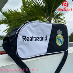 Túi đựng giày 2 ngăn Real Madrid màu đen phối trắng