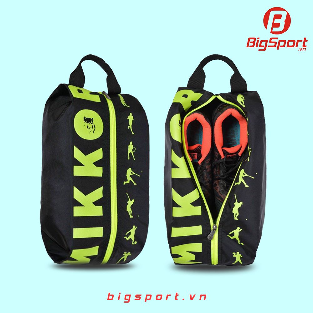 Túi đựng giày Mikkor Adler Black-Lime chính hãng
