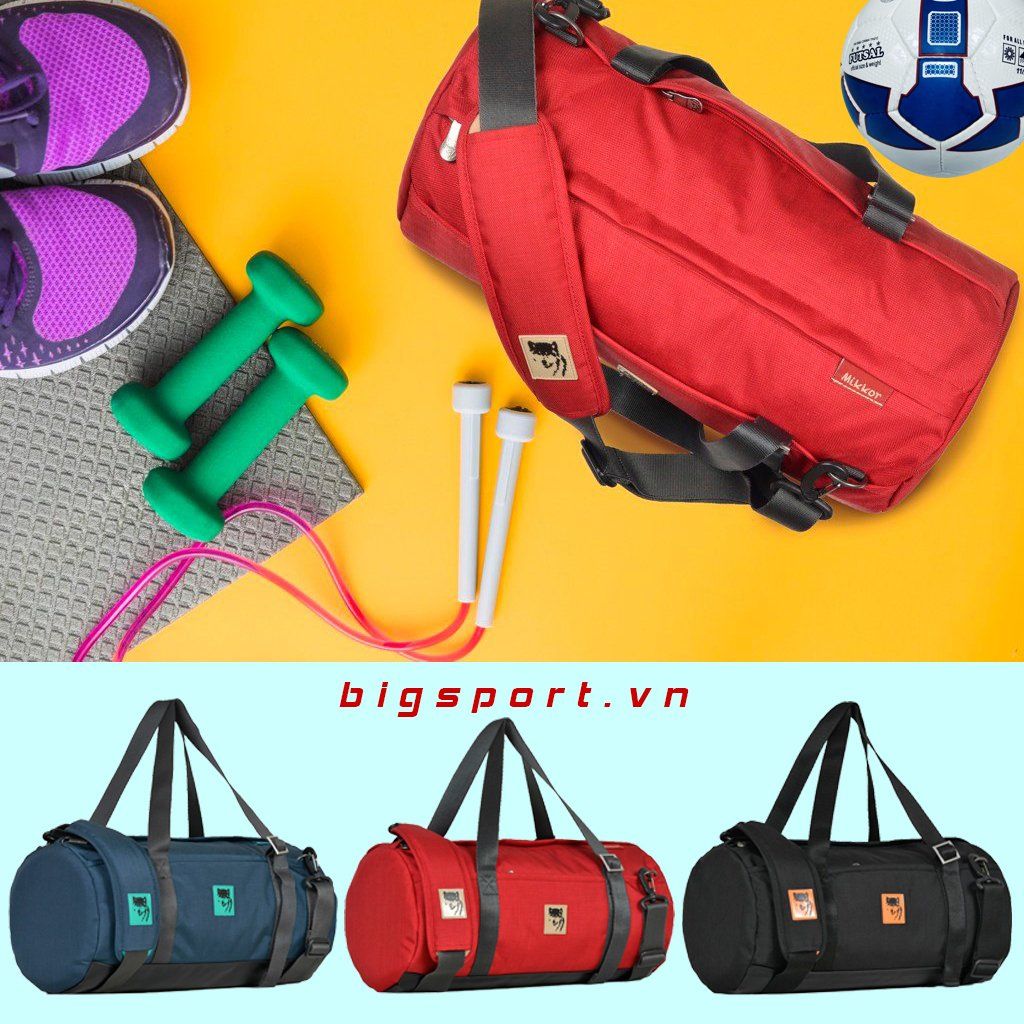 Túi trống thể thao Mikkor Sporty Gymer chính hãng màu đỏ
