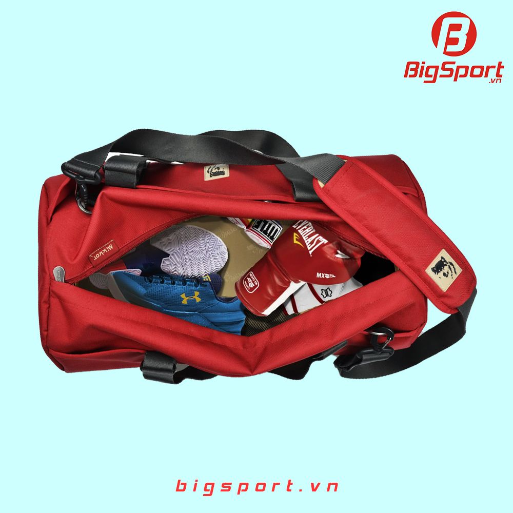 Túi trống thể thao Mikkor Sporty Gear chính hãng màu đỏ