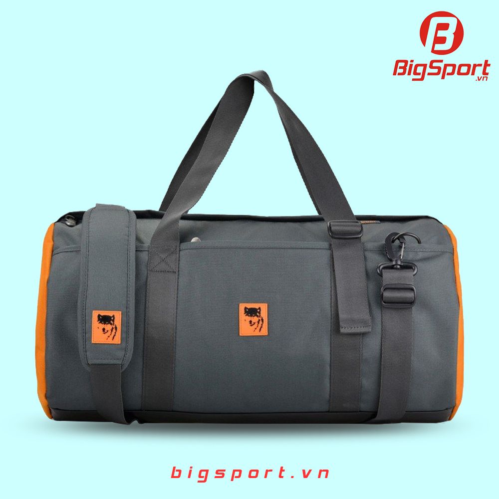 Túi trống thể thao Mikkor Sporty Gear chính hãng màu than chì/cam