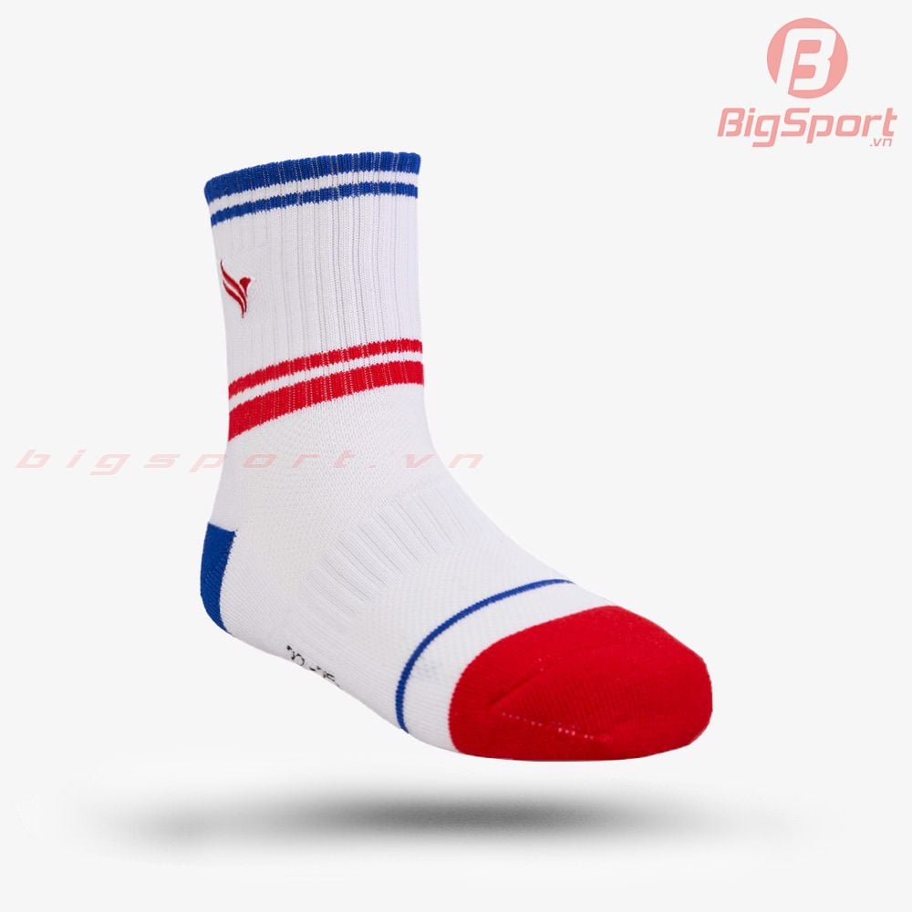 Vớ cầu lông Kamito TM Legend màu trắng đỏ