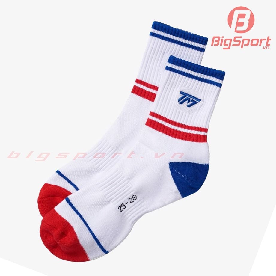 Vớ cầu lông Kamito TM Legend màu trắng đỏ