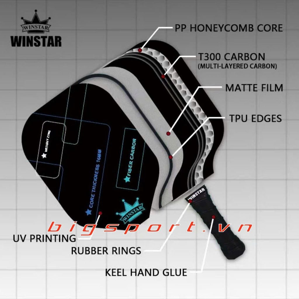 Vợt Pickleball Winstar T300-01