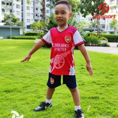 Quần áo bóng đá trẻ em Arsenal 2021-2022 màu đỏ