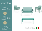 Combo Net Bench + 2 Net Relax + Net Table - made in Italy