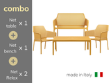 Combo Net Bench + 2 Net Relax + Net Table - made in Italy