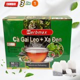 Cà Gai Leo Xạ Đen Herbmax hộp 60 gói – giải độc gan, da đẹp ngủ ngon, ngừa ung thư