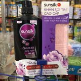 Dầu gội Sunsilk óng mượt kèm khăn tắm (đen)