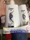 COMBO DẦU GỘI DOVE PHỤC HỒI HƯ TỔN 640,G + DOVE HOA SEN VÀ NƯỚC GẠO 140G