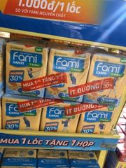 LỐC 6 HỘP SỮA ĐẬU NÀNH FAMI CANXI ÍT ĐƯỜNG 200ML/HỘP