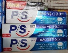 KEM ĐÁNH RĂNG P/S BẢO VỆ 123 CHĂM SÓC TOÀN DIỆN 180G + KEM ĐÁNH RĂNG P/S BẢO VỆ 123 TRÀ XANH 30G