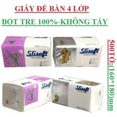 GIẤY RÚT GỖ TRẮNG TỰ NHIÊN SLISOFT 500 TỜ 10G/B