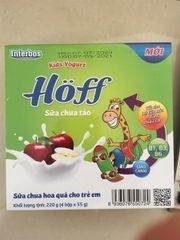 SỮA CHUA HOFF VỊ TÁO CHO TRẺ EM TỪ 6 THÁNG 220G*4 HỘP