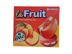 ORION BÁNH BÔNG LAN NHÂN MỨT ĐÀO LÀ FRUIT 300G PEACH FLAVOR CAKE