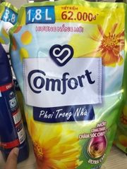 NƯỚC XẢ COMFORT ĐẬM ĐẶC PHƠI TRONG NHÀ HƯƠNG NẮNG MỚI 1.8L KẸP OMO 412G