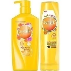 BỘ DẦU GỘI SUNSILK MÀU VÀNG MỀM MƯỢT DIỆU KỲ 650G VÀ DẦU XẢ SUNSILK MỀM MƯỢT DIỆU KỲ 140G