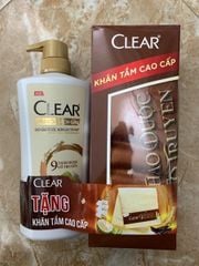 Dầu gội Clear 9 thảo dược cổ truyền chai 630g + 1 khăn