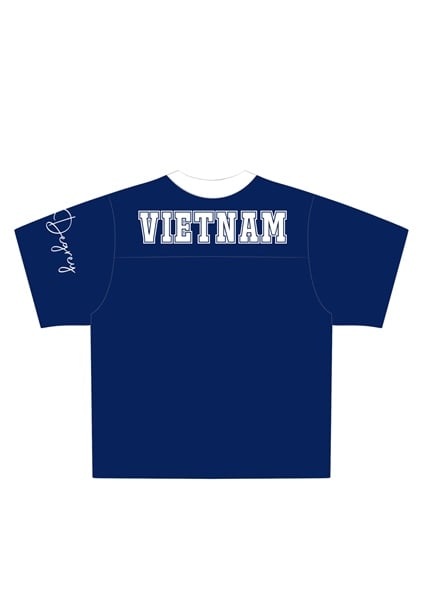  Áo thun Degrey Jersey cổ tim in hình thời trang thể thao nam nữ màu xanh- JERX 