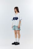 Áo khoác sơmi Jersey Degrey Baseball form rộng màu xanh - BASEXA 