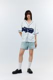  Áo khoác sơmi Jersey Degrey Baseball form rộng màu xanh - BASEXA 