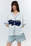  Áo khoác sơmi Jersey Degrey Baseball form rộng màu xanh - BASEXA 