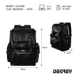  Balo Degrey Leather Flap Backpack - DLFB 