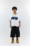  Áo khoác sơmi Jersey Degrey Baseball form rộng màu xanh - BASEXA 