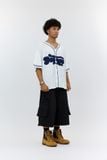  Áo khoác sơmi Jersey Degrey Baseball form rộng màu xanh - BASEXA 