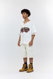  Áo khoác sơmi Jersey Degrey Baseball form rộng màu moca - BASEM 