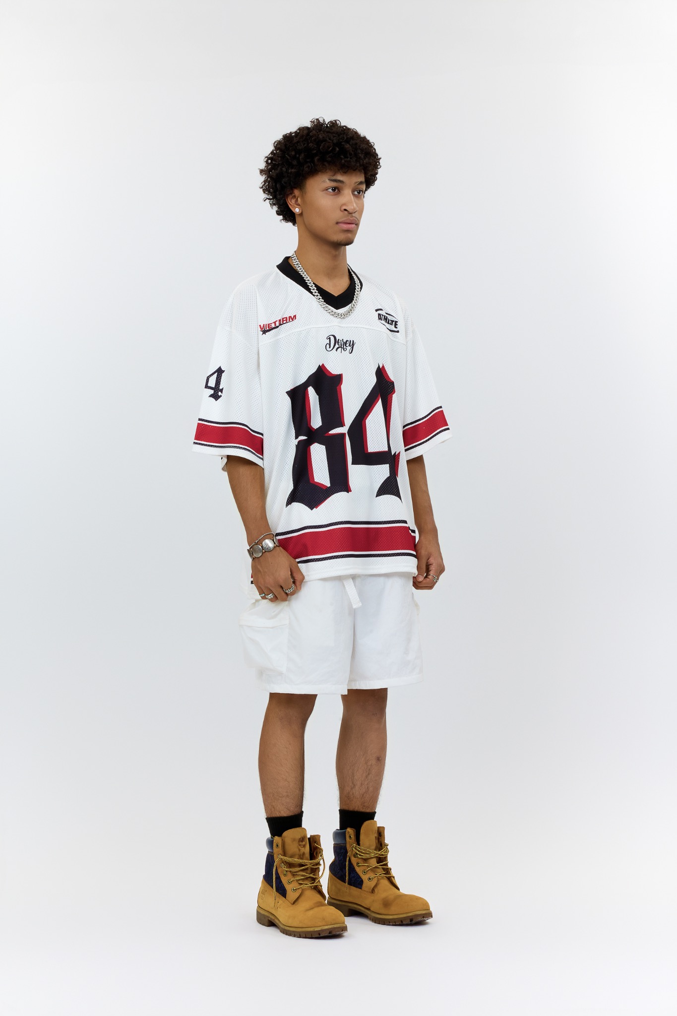  Áo thun Degrey Jersey cổ tim in hình thời trang thể thao nam nữ màu flexible x3- JERFLEX 