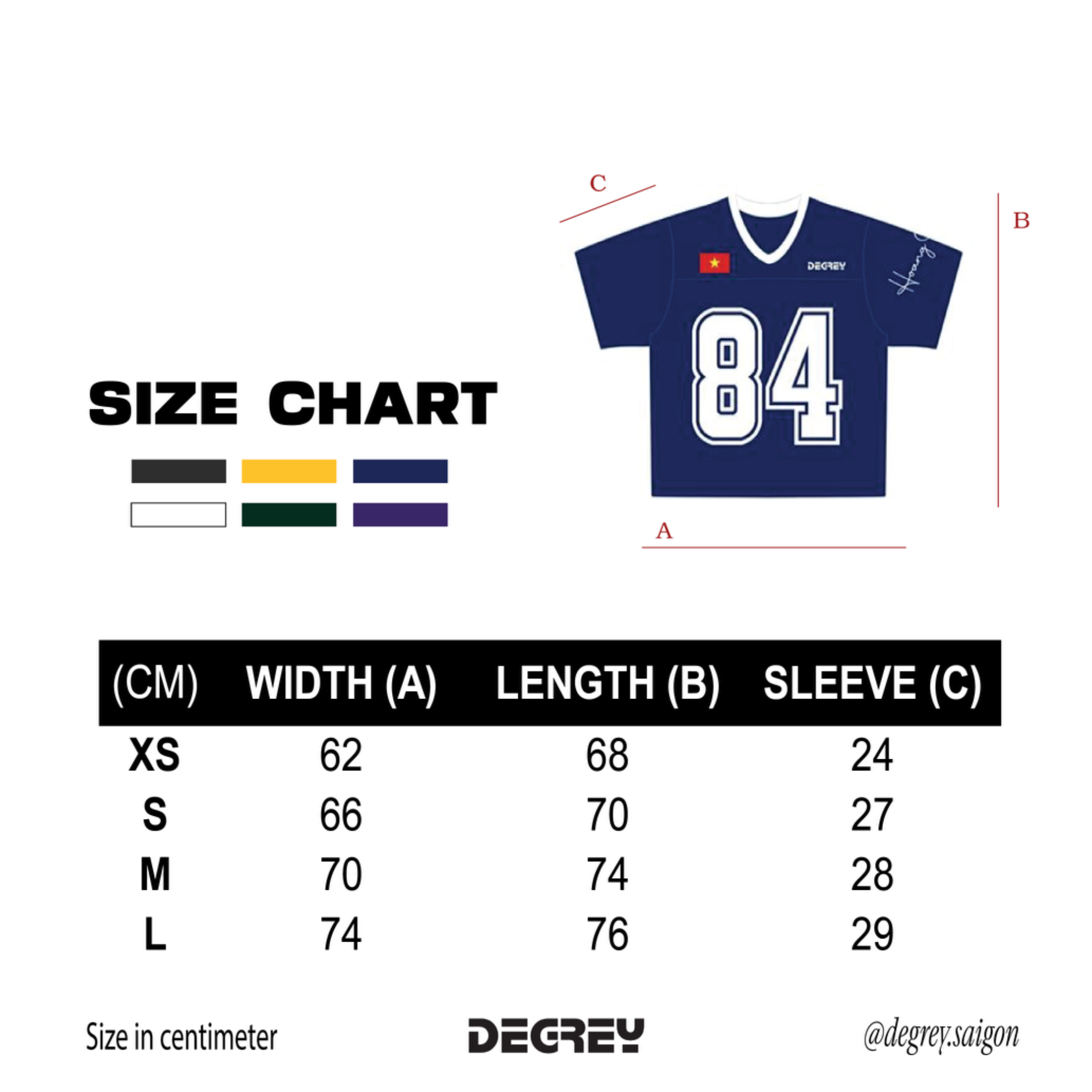  Áo thun Degrey Jersey cổ tim in hình thời trang thể thao nam nữ màu xanh- JERX 