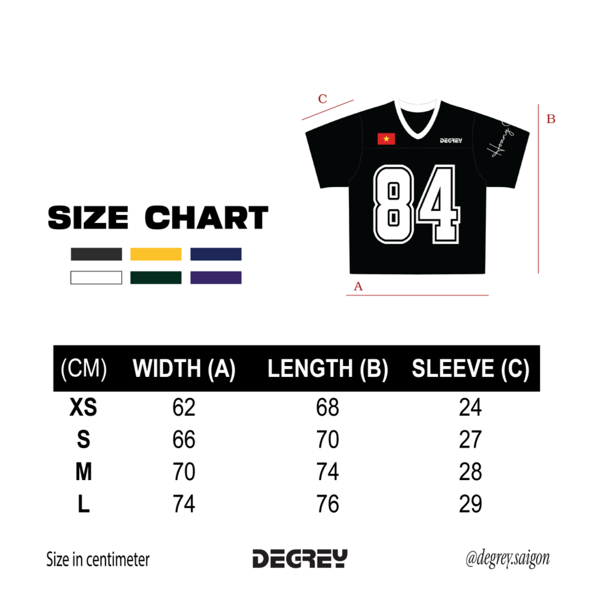  Áo thun Degrey Jersey cổ tim màu đen thời trang thể thao - JERD 