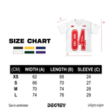  Áo thun Degrey Jersey cổ tim in hình thời trang thể thao nam nữ màu trắng - JERT 