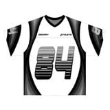  Áo thun thể thao Degrey Jersey Velocity 84 cổ tim màu xám - VELO 