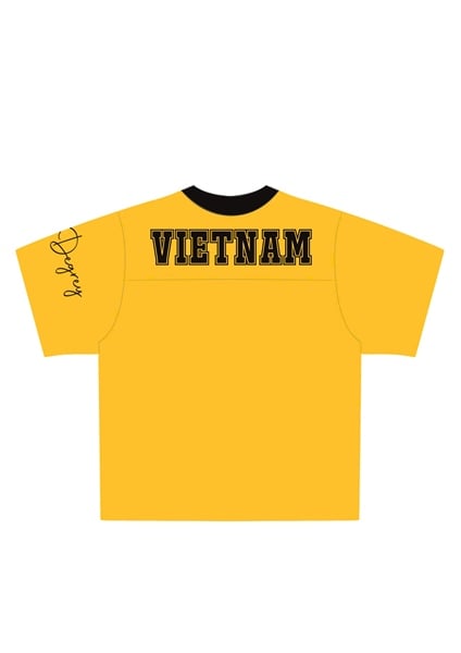  Áo thun Degrey Jersey cổ tim in hình thời trang thể thao nam nữ màu vàng- JERV 