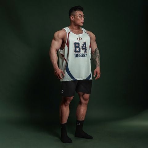  Áo ba lỗ Degrey Tanktop màu trắng Crimson Surge thể thao - TANKCRIMT 