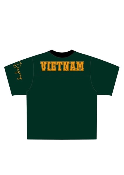  Áo thun Degrey Jersey cổ tim in hình thời trang thể thao nam nữ màu xanh lá- JERG 