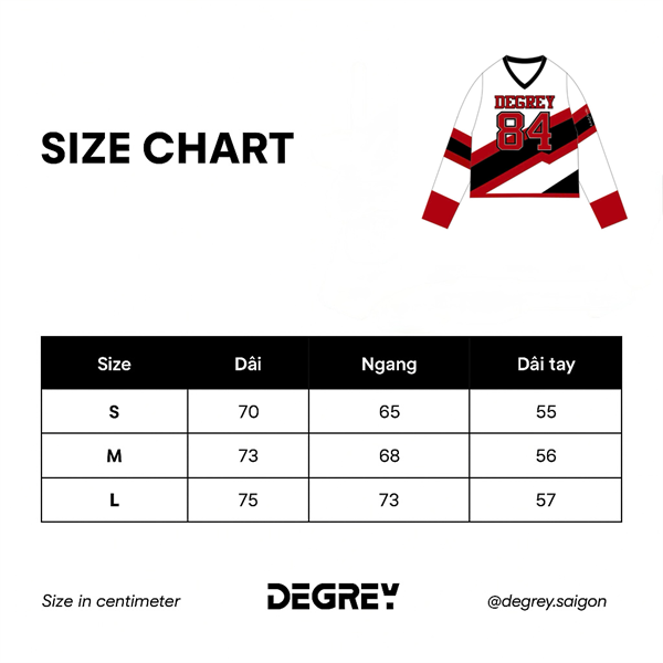  Áo thun tay dài màu trắng Degrey Jersey long sleeve cổ tim thời trang thể thao REDLINE - LONGRELI 