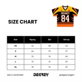  Áo thun thể thao màu CAM BLAZE Degrey Jersey 84 cổ tim - JERBLACAM 