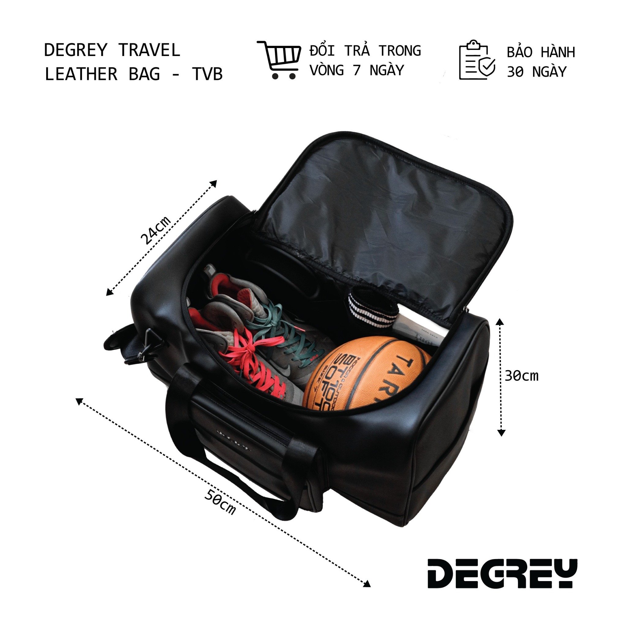  Túi Da Degrey Travel Leather Bag - TVB 