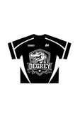  Áo thun thể thao màu ĐEN Degrey Jersey Rex 84 cổ tim - JERREXDEN 