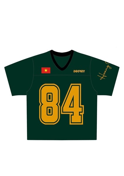  Áo thun Degrey Jersey cổ tim in hình thời trang thể thao nam nữ màu xanh lá- JERG 