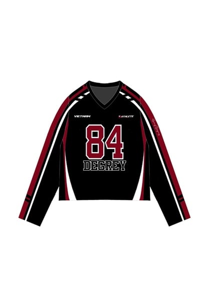  Áo thun tay dài màu đen Degrey Jersey long sleeve cổ tim thời trang thể thao Flexible x3 color - FLEXDEN 