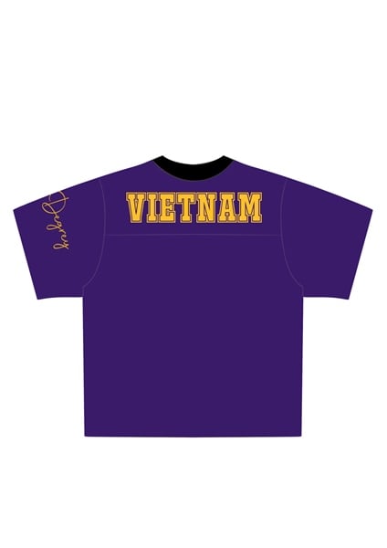  Áo thun Degrey Jersey cổ tim in hình thời trang thể thao nam nữ màu tím- JERP 