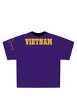  Áo thun Degrey Jersey cổ tim in hình thời trang thể thao nam nữ màu tím- JERP 